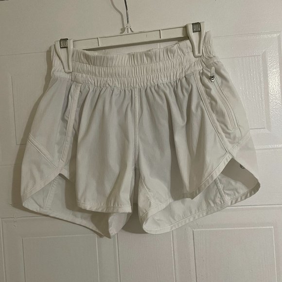 Lululemon White Athletic Shorts, Size 6 - Picture 1 of 4